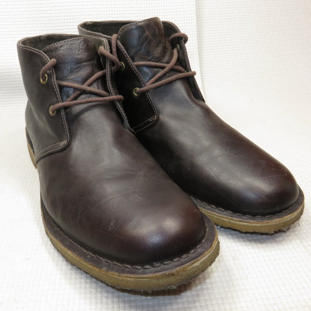 UGG Chukka Boots Leighton 3275 Leather Chocolate Brown Mens 10.5